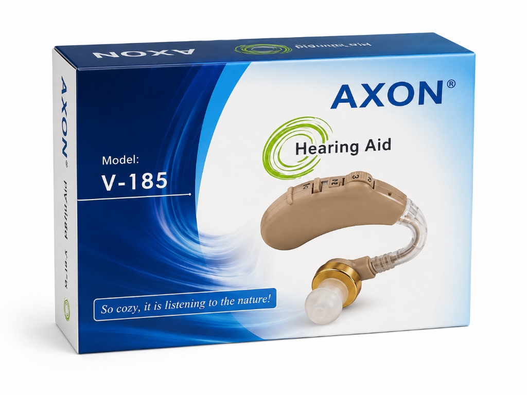 AXON V-185 BTE Hearing Aid (Model: V-185)